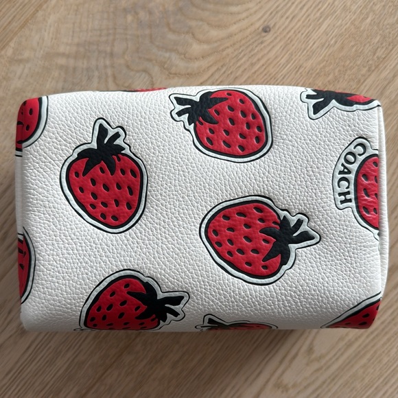 New! Coach Strawberry Cosmetic Pouch - Picture 5 of 6